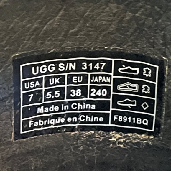 UGG Issa Mosaic Leather Wooden Clogs Blue Size 7 - Picture 10 of 14